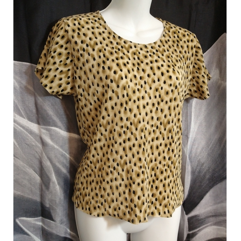 Milano Tan & Black Blouse